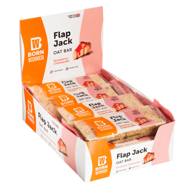 Born Winner Flapjack Strawberry Cheesecake 12vnt x 100g Born Winner Flapjack Strawberry Cheesecake 12vnt x 100g
