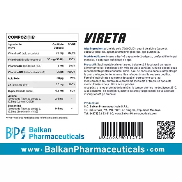 BalkanPharmaceuticals Vireta 1400mg 120 kaps (Akims) 3 BalkanPharmaceuticals Vireta 1400mg 120 kaps (Akims) 3