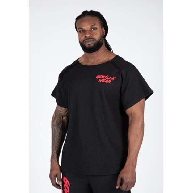 Gorilla Wear Augustine Old School Workout Top - Black/Red