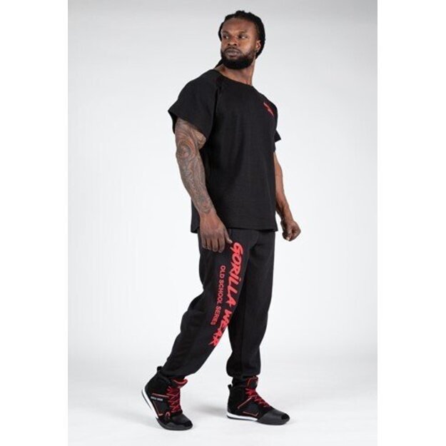 Gorilla Wear Augustine Old School Workout Top - Black/Red