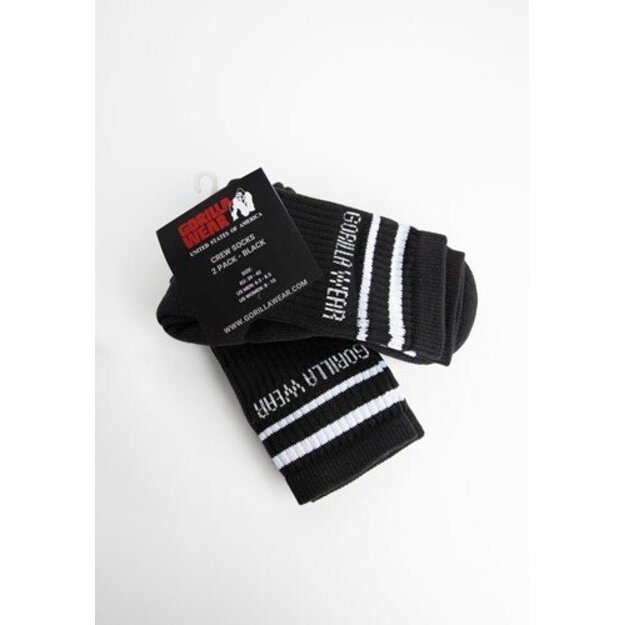 Gorilla Wear Crew Socks 2 poros - Black