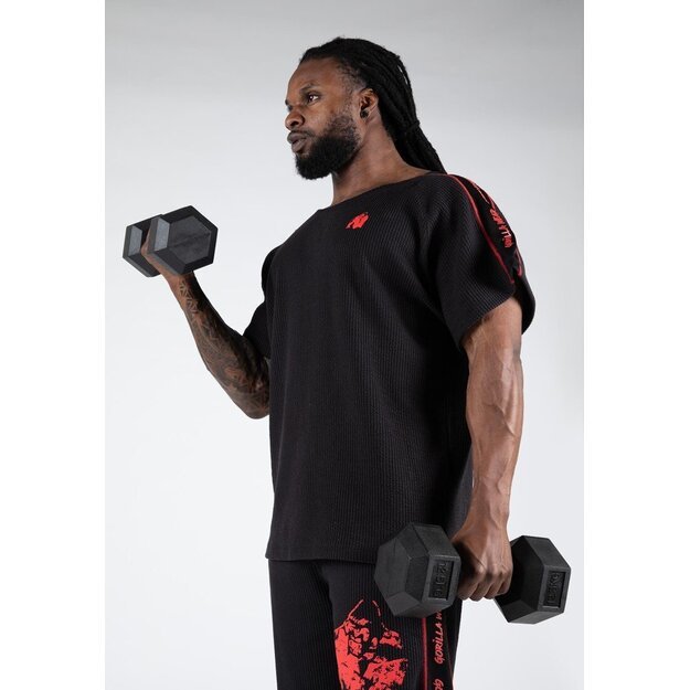 Gorilla Wear Buffalo Old School Workout Top - Black/Red