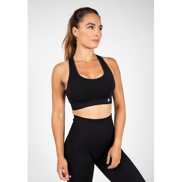 Gorilla Wear Yava Seamless Sports Bra - Black 1