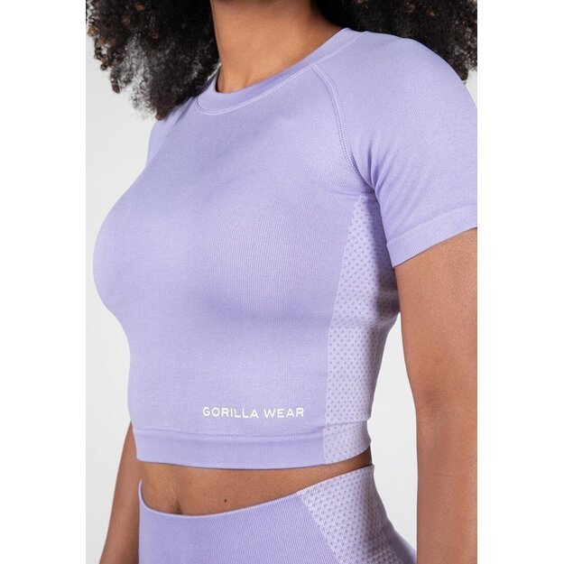 Gorilla Wear Selah Seamless Crop Top - Lilac