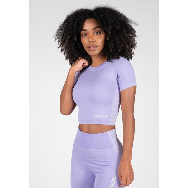 Gorilla Wear Selah Seamless Crop Top - Lilac