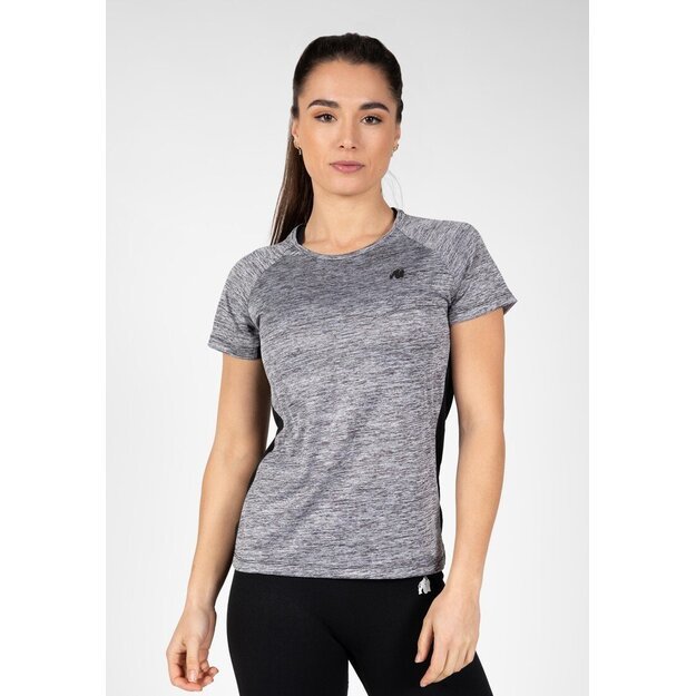Gorilla Wear Monetta Performance T-Shirt - Gray Melange/Black 1
