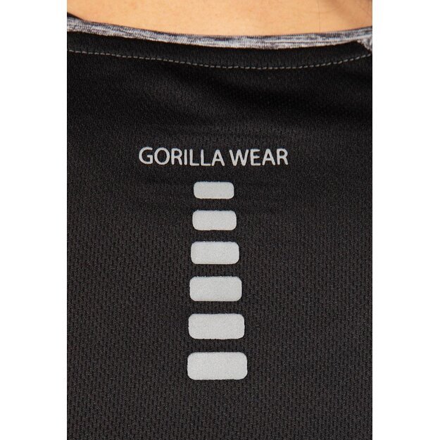 Gorilla Wear Monetta Performance T-Shirt - Gray Melange/Black