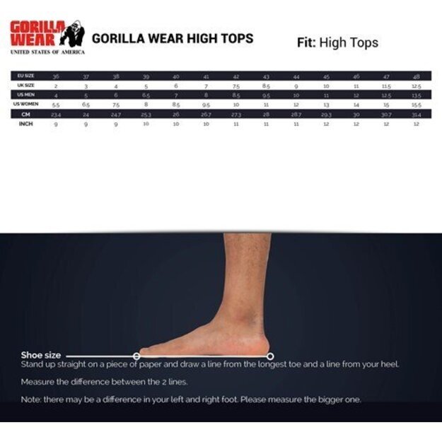 Gorilla Wear High Tops RED