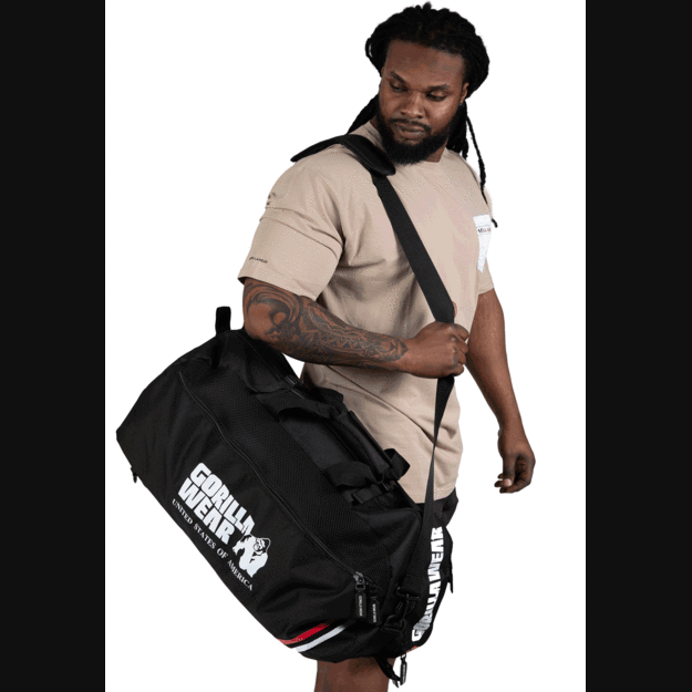 Gorilla Wear Norris Hybrid Gym Bag/Backpack - Black