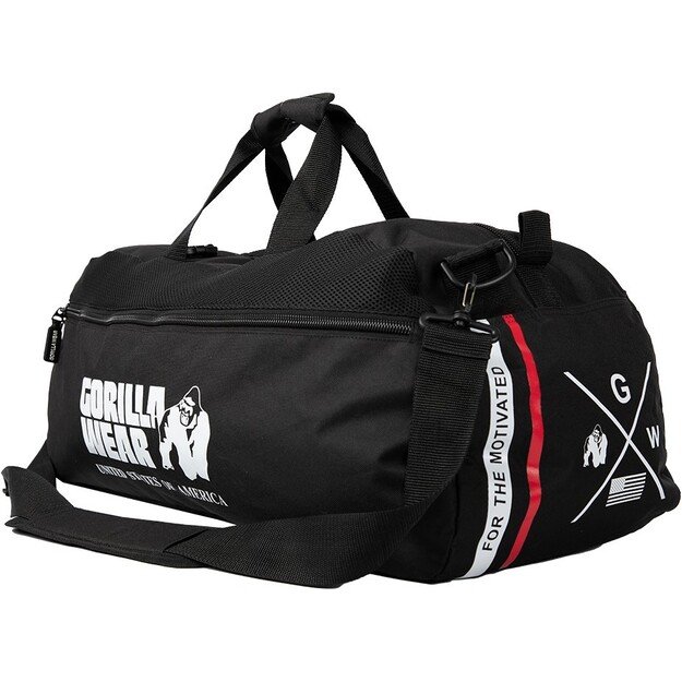 Gorilla Wear Norris Hybrid Gym Bag/Backpack - Black