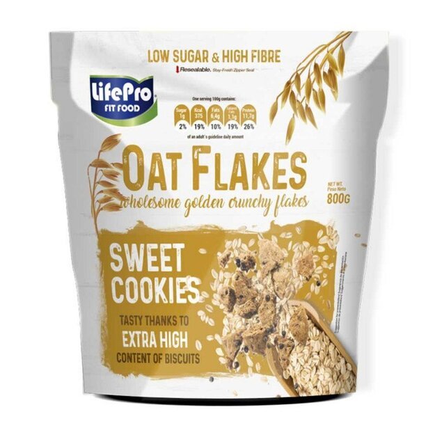 Life Pro Fit Food Avižiniai dribsniai kreminių sausainių 800 gr