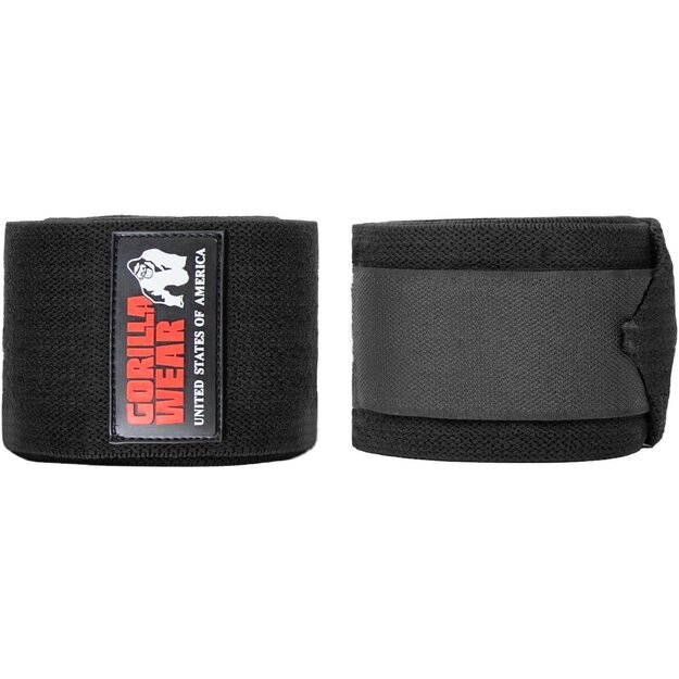 Gorilla Wear Knee Wraps Black - kelių apsaugos