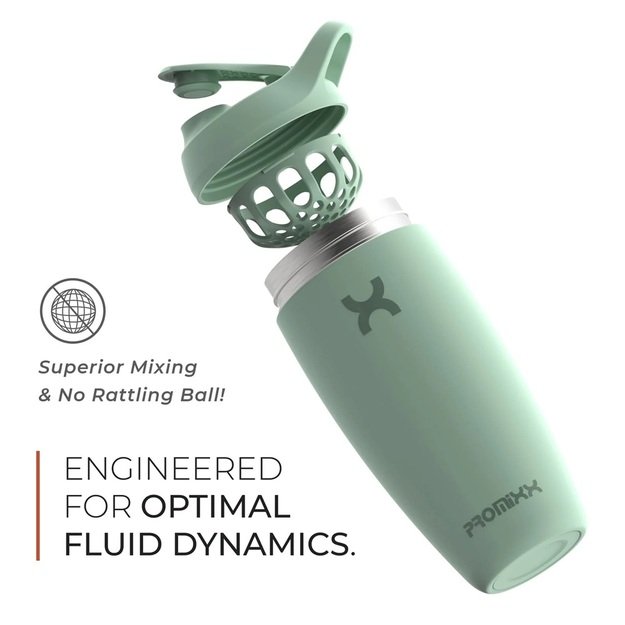 Promixx Pursuit Insulated Stainless Steel Shaker 550ml Seagrass Green 2