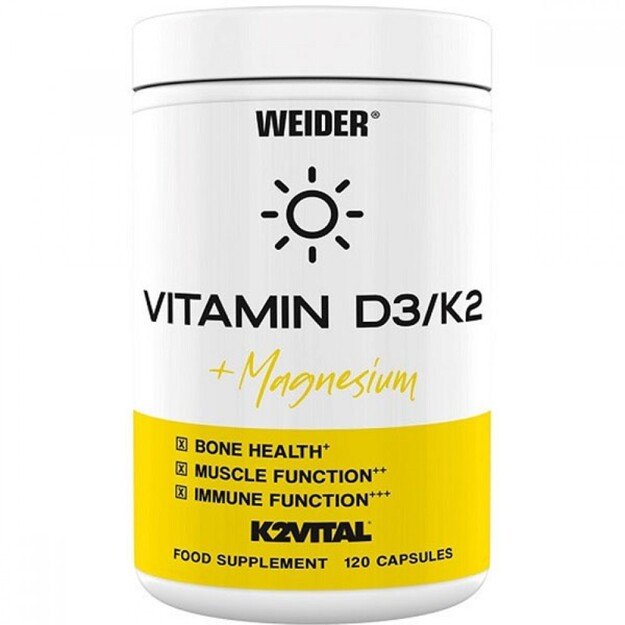 Weider D3/K2 + Magnesium 120 kaps