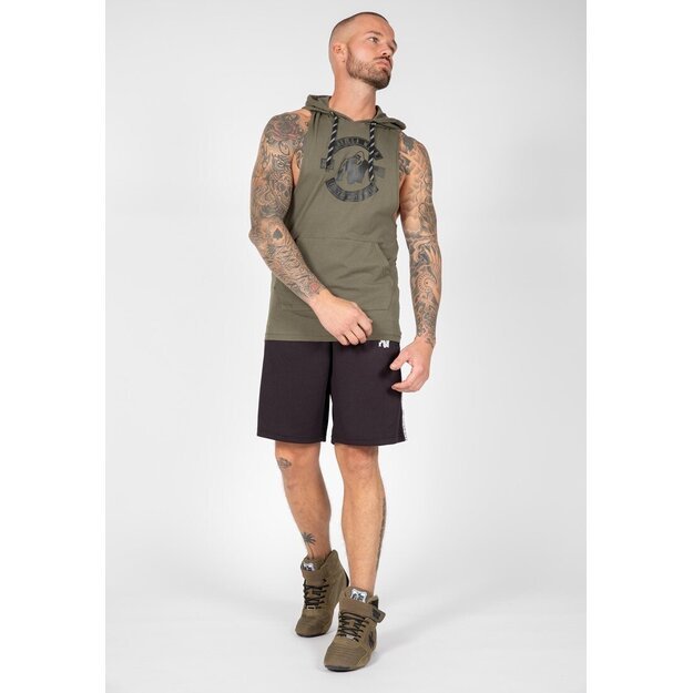 Gorilla Wear Lawrence Hooded Tank Top - Army Green