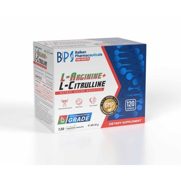 BalkanPharmaceuticals L- Arginine + Citruline 120 kaps BalkanPharmaceuticals L- Arginine + Citruline 120 kaps