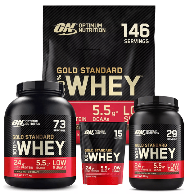 ON 100% Whey Gold 450g.Braškių 2