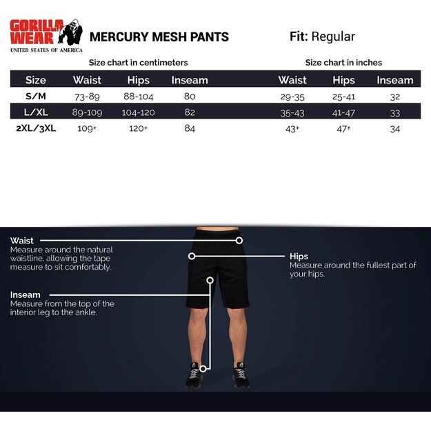 Gorilla Wear Mercury Mesh Pants - Army Green/Black