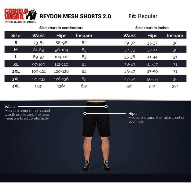 Gorilla Wear Reydon Mesh Shorts 2.0 - Black