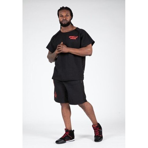 Gorilla Wear Augustine Old School Shorts - Black/Red