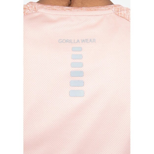 Gorilla Wear Monetta Performance T-Shirt - Salmon Pink