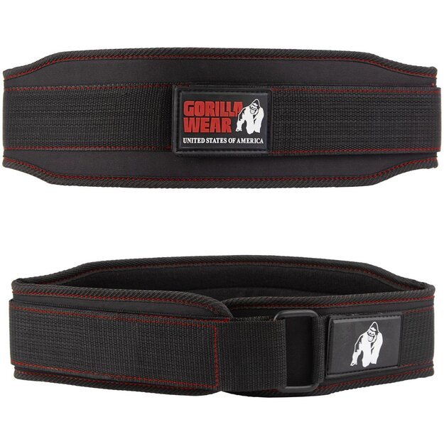 Gorilla Wear 4 Inch Women s Lifting Belt - Black/Red