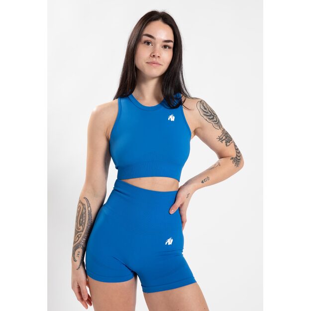 Gorilla Wear Olivia Seamless Crop Top - Blue