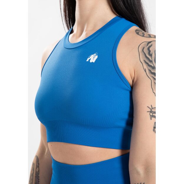 Gorilla Wear Olivia Seamless Crop Top - Blue