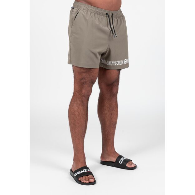 Gorilla Wear Otis Swim Shorts - Army Green maudymosi šortai