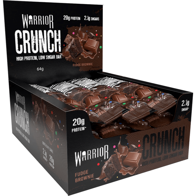 Warrior Crunch Bar 64g x12 vnt Fudge Brownie Warrior Crunch Bar 64g x12 vnt Fudge Brownie