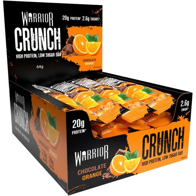 Warrior Crunch Bar 64g x12 vnt White Choco Orange Warrior Crunch Bar 64g x12 vnt White Choco Orange