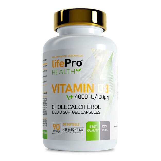 Life Pro Vitamin D3 4000 IU 90 kaps (alyvyogių aliejuje)