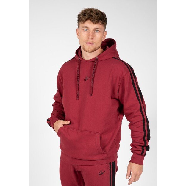 Gorilla Wear Banks Oversized Hoodie - Burgundy Red/Black