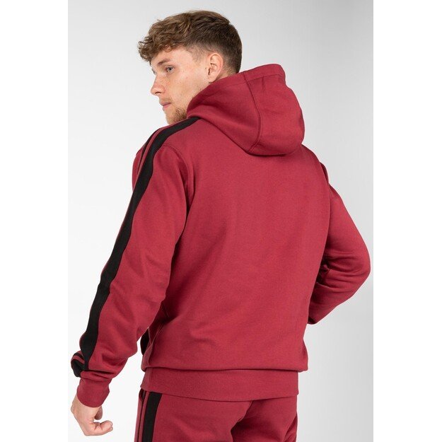 Gorilla Wear Banks Oversized Hoodie - Burgundy Red/Black