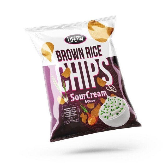 Life Pro Fit Food Brown Rice Chips 60g Sour Cream Onion