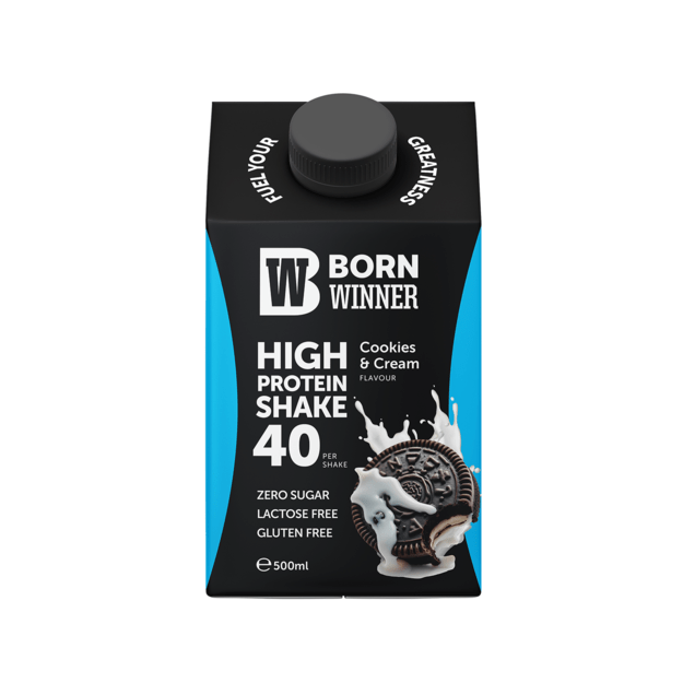 Born Winner Protein Shake &ndash; Cookies and Cream 500 ml