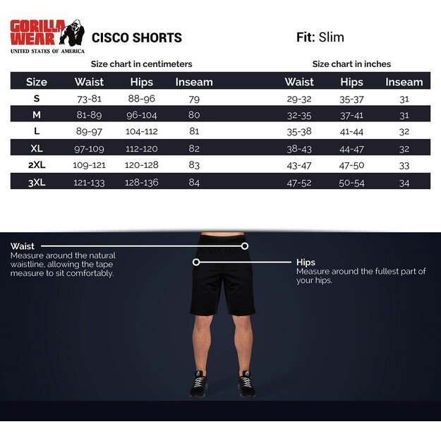 Gorilla Wear Cisco Shorts - Black/White