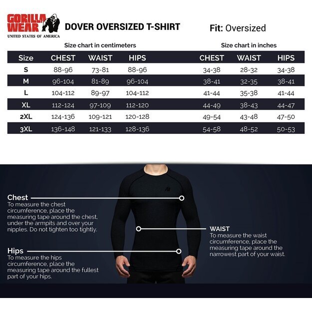 Gorilla Wear Dover Oversized T-Shirt - Black