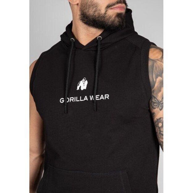 Gorilla Wear Lincoln Sleeveless Hoodie - Black