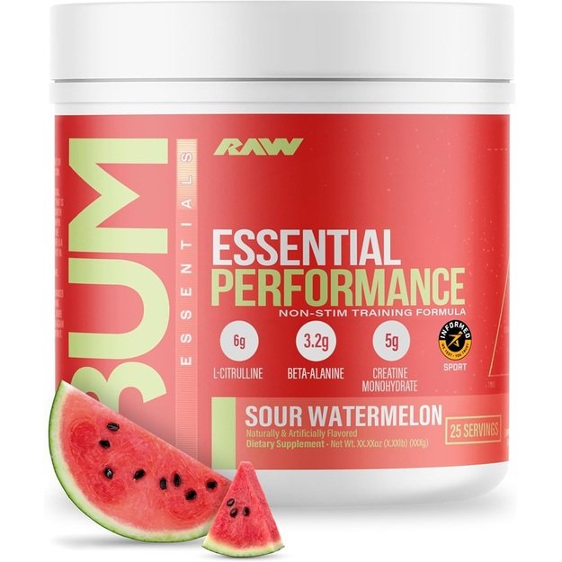 Raw Nutrition Bum Essential Performance 618 g (be kofeino) 3