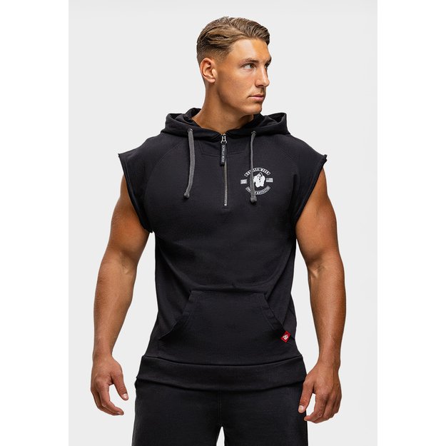 Gorilla Wear Huntley Sleeveless Hoodie Black 1