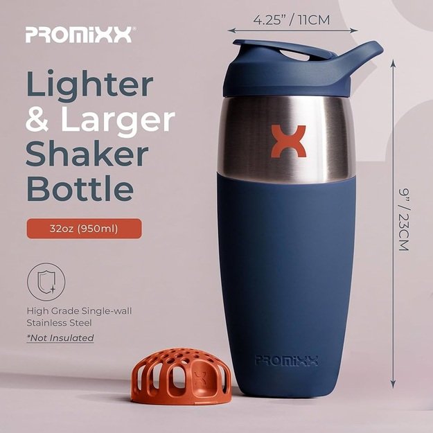 Promixx Pursuit Stainless Steel Shaker 950ml Aubergine 1