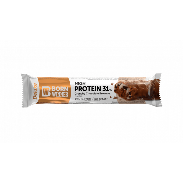 BW Deluxe protein bar Crunchy chocolate brownie 64 gr BW Deluxe protein bar Crunchy chocolate brownie 64 gr