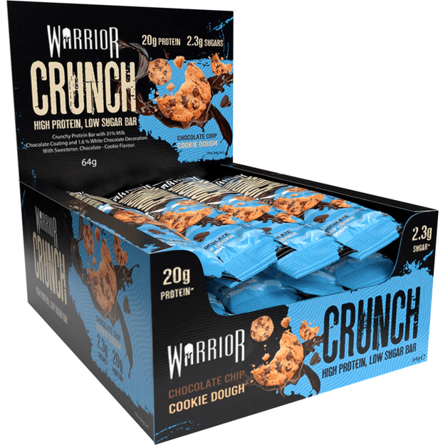 Warrior Crunch Bar 64g x12 vnt Chocolate Chip Cookie Dough Warrior Crunch Bar 64g x12 vnt Chocolate Chip Cookie Dough