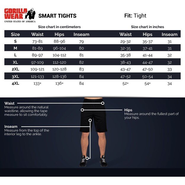 Gorilla Wear Smart Tights - Black