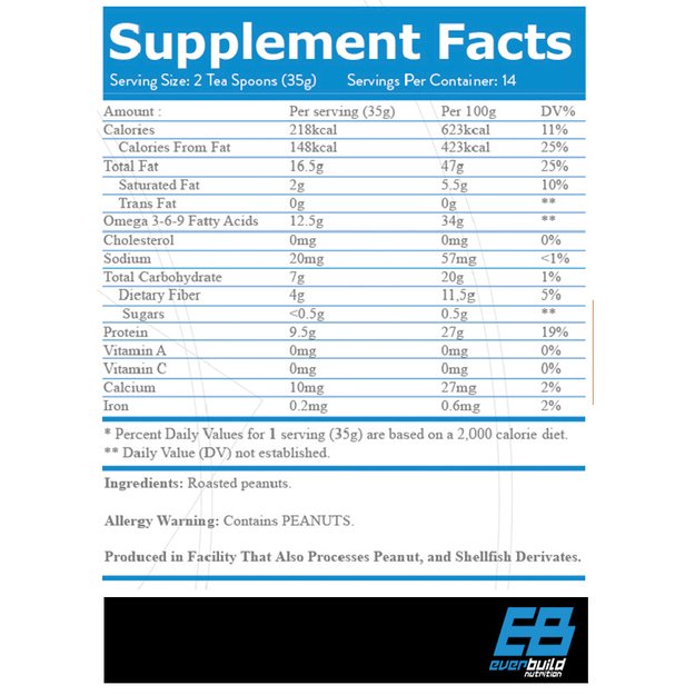 EverBuild Nutrition Peanut Butter&trade; 495 gr 1