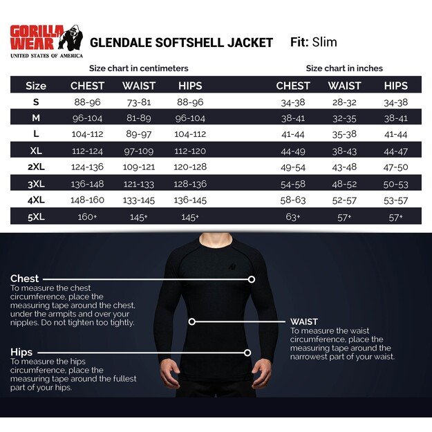 Gorilla Wear Glendale Softshell Jacket Black