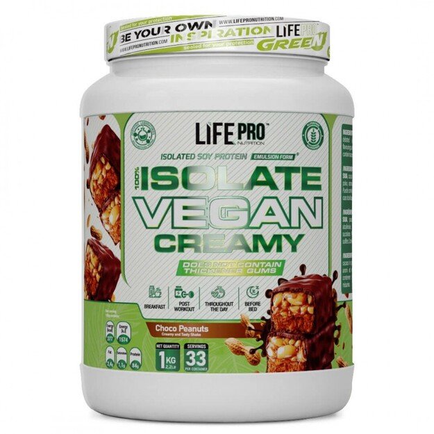 Life Pro Isolate Vegan Creamy 1000g Choco Peanuts Life Pro Isolate Vegan Creamy 1000g Choco Peanuts