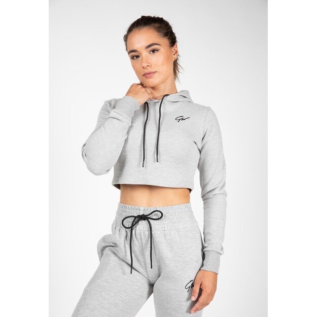 Gorilla Wear Pixley Crop Top Hoodie - Gray