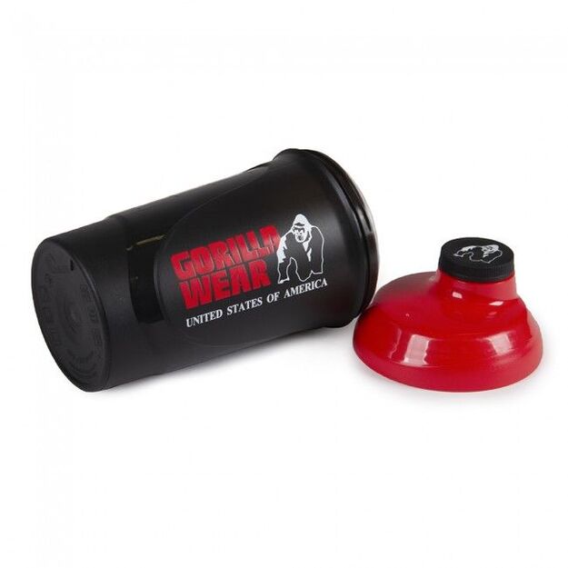 Gorilla Wear Wave Shaker 600ML - Black/Red 1